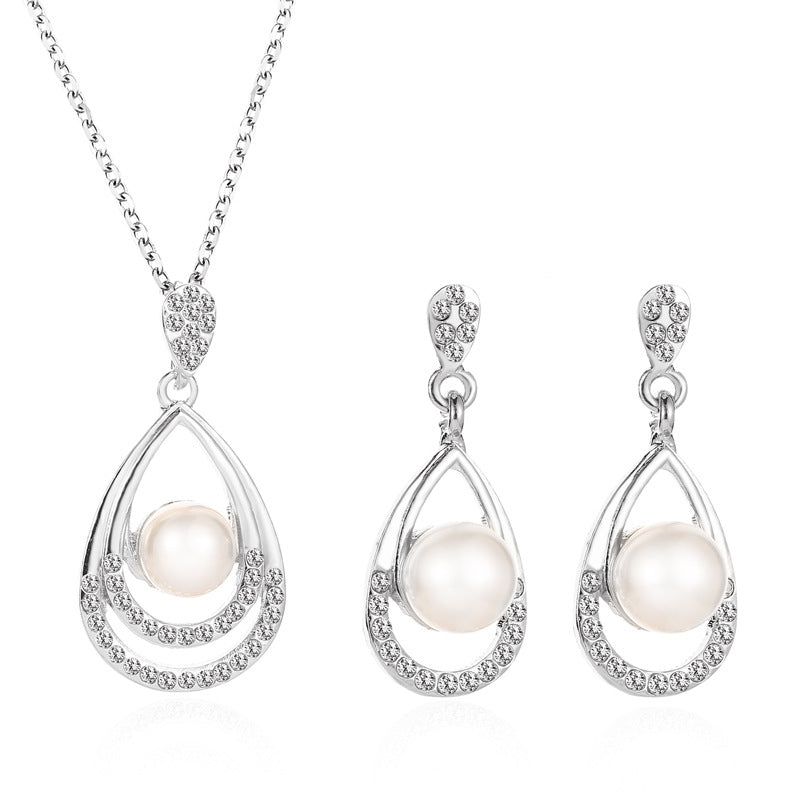 Temperament Water Drop Geometric Ear Personality Jewelry Set