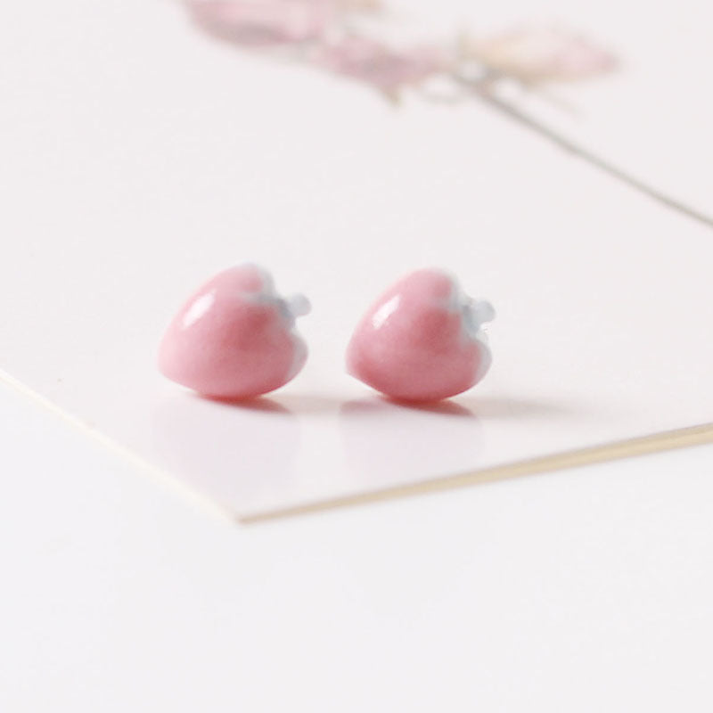 Sweet Solid Color Small Fresh Adult Earrings