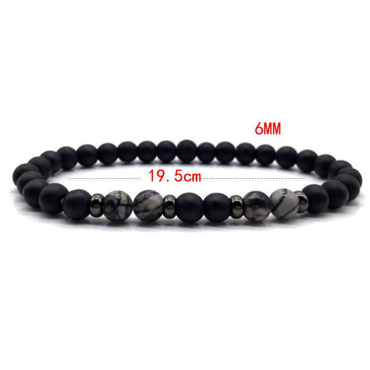 Women's & Men's Simple Stone Beads Classic Charm Jewelry Bracelets