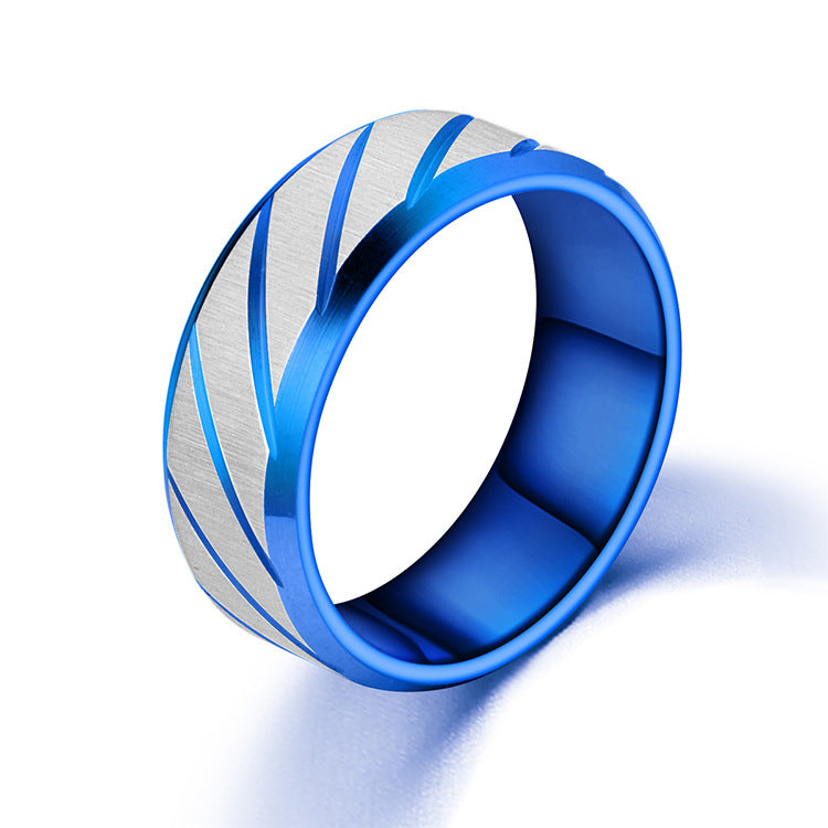 Men's Titanium Steel Pieces Of Flowers Fashion Rings