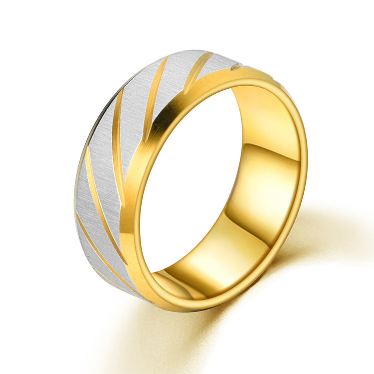 Men's Titanium Steel Pieces Of Flowers Fashion Rings