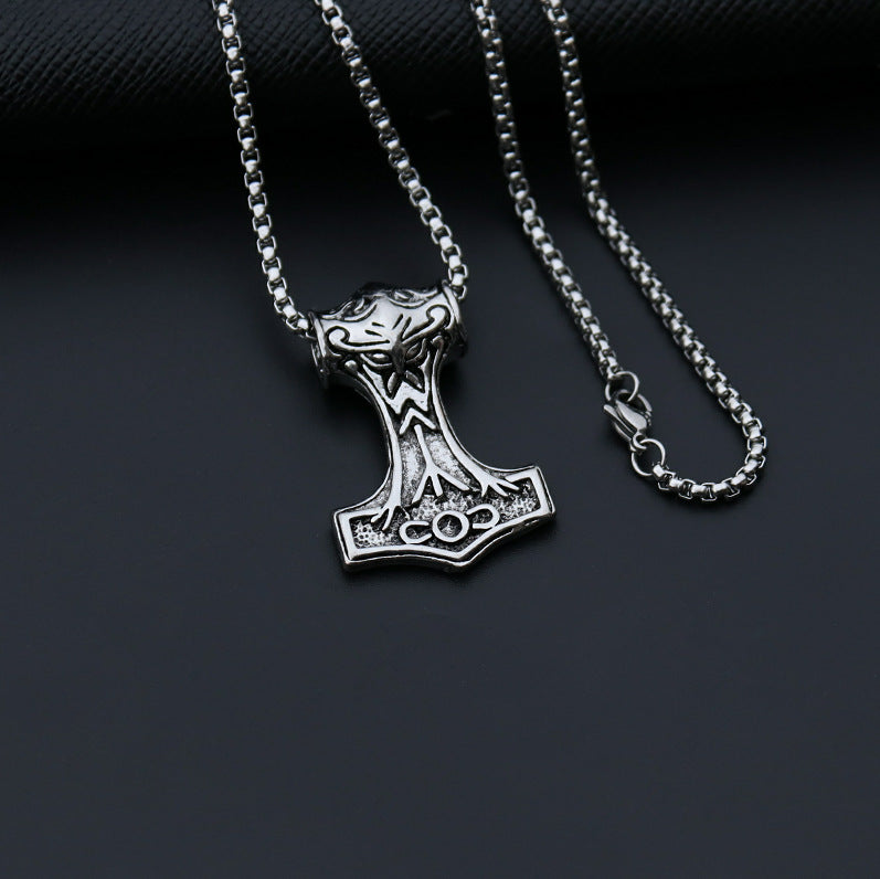 Men's Unique Ornament Titanium Steel Hercules Weightlifting Necklaces