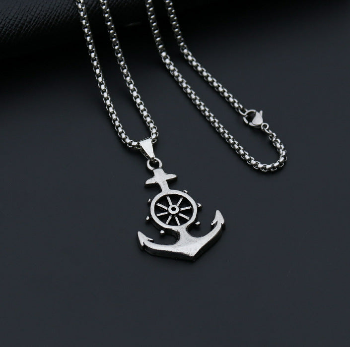 Men's Unique Ornament Titanium Steel Hercules Weightlifting Necklaces