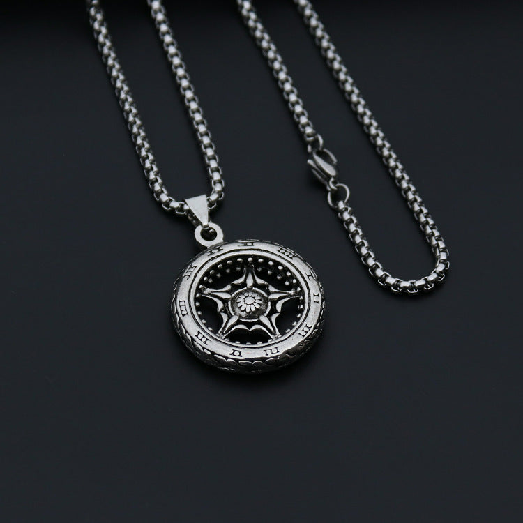 Men's Unique Ornament Titanium Steel Hercules Weightlifting Necklaces