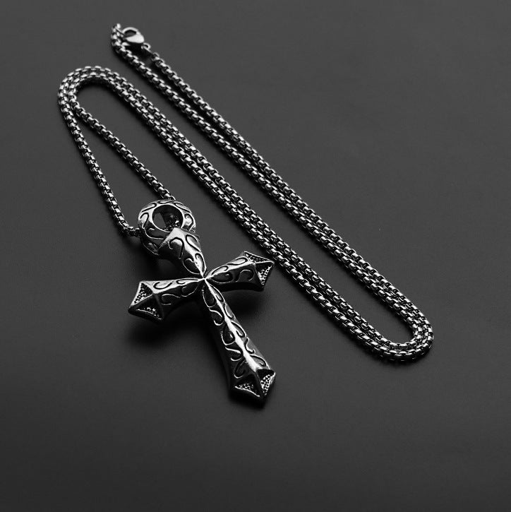 Men's Unique Ornament Titanium Steel Hercules Weightlifting Necklaces