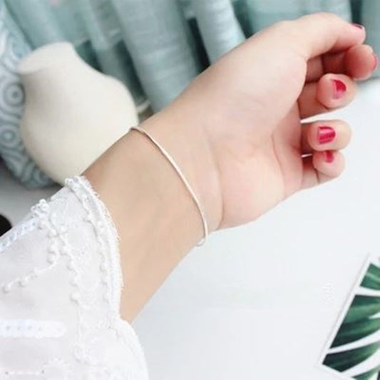 Women's Version Elegant Fine Snake Chain Octagonal Birthday Bracelets