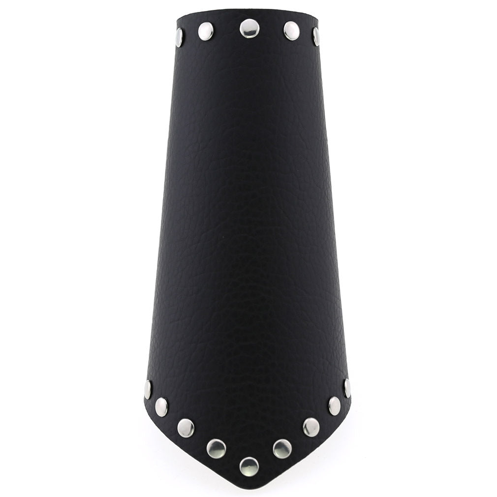 Rock Gothic Leather Wax Rope Riding Wristband Strap Arm Guard Bracelets