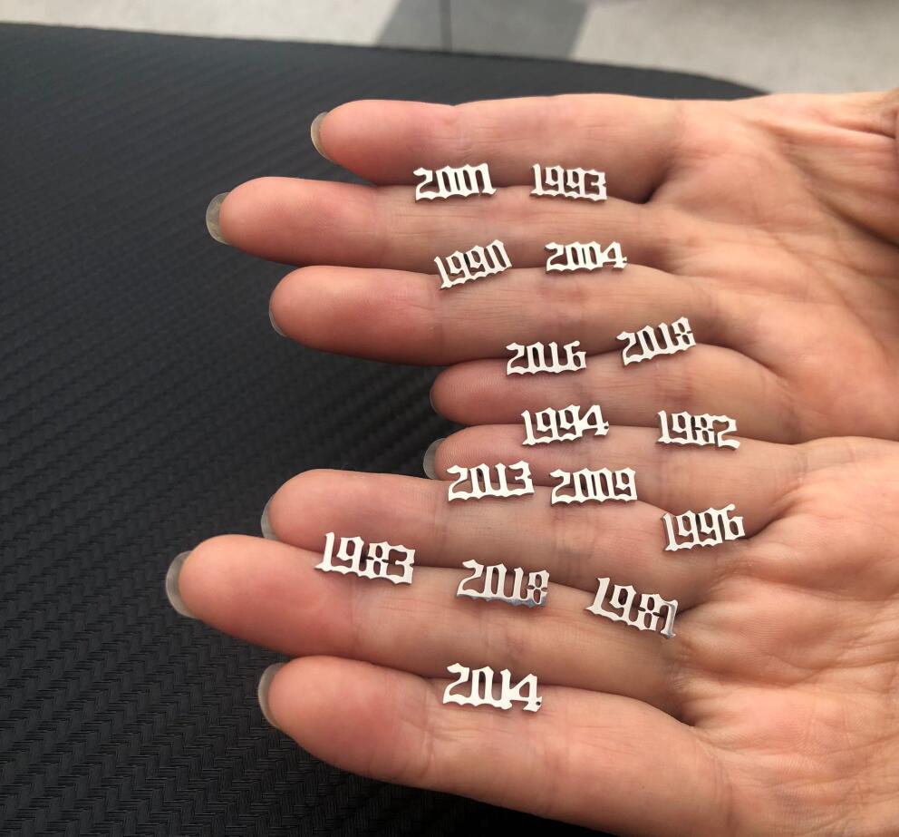 Casual Stainless Steel Digital Birthday Gift Rings