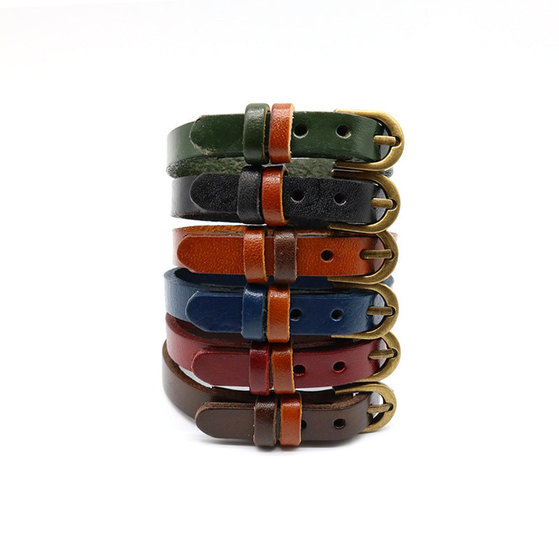 Leather Cowhide Creative Letter Wrist Strap Bracelets