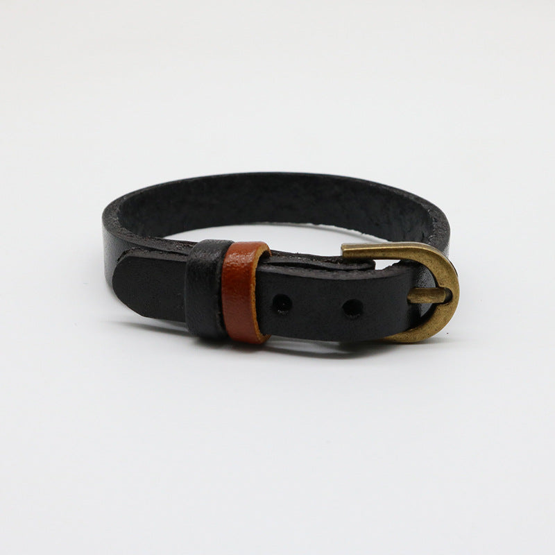 Leather Cowhide Creative Letter Wrist Strap Bracelets
