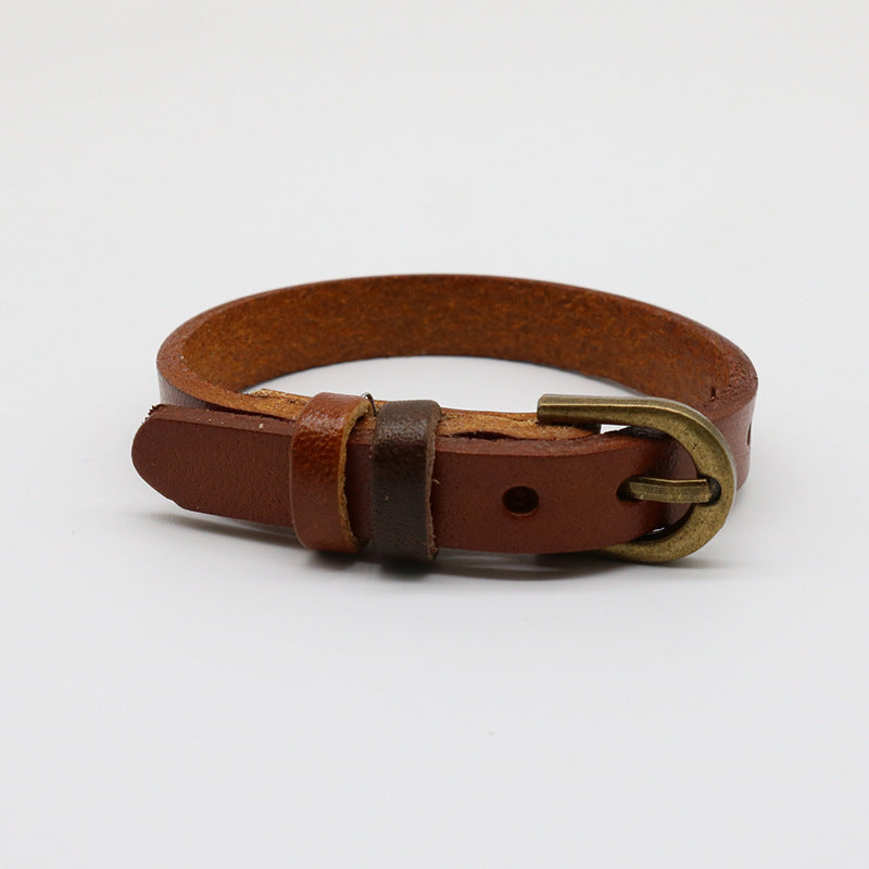 Leather Cowhide Creative Letter Wrist Strap Bracelets