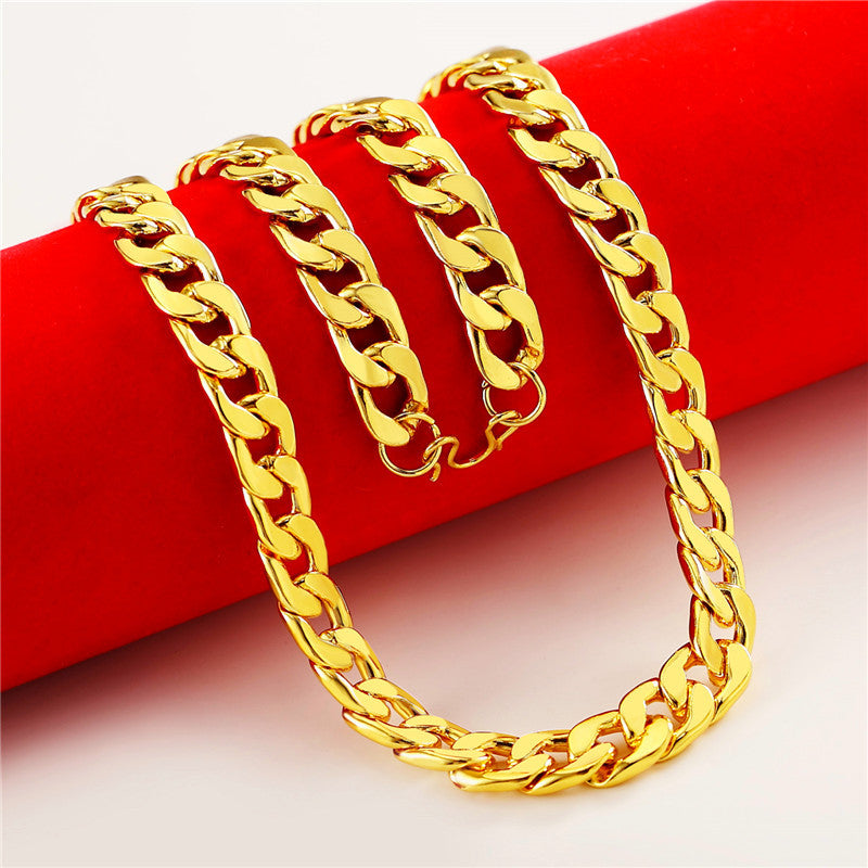 Men's Versatile Innovative Pretty Popular Gold Necklaces