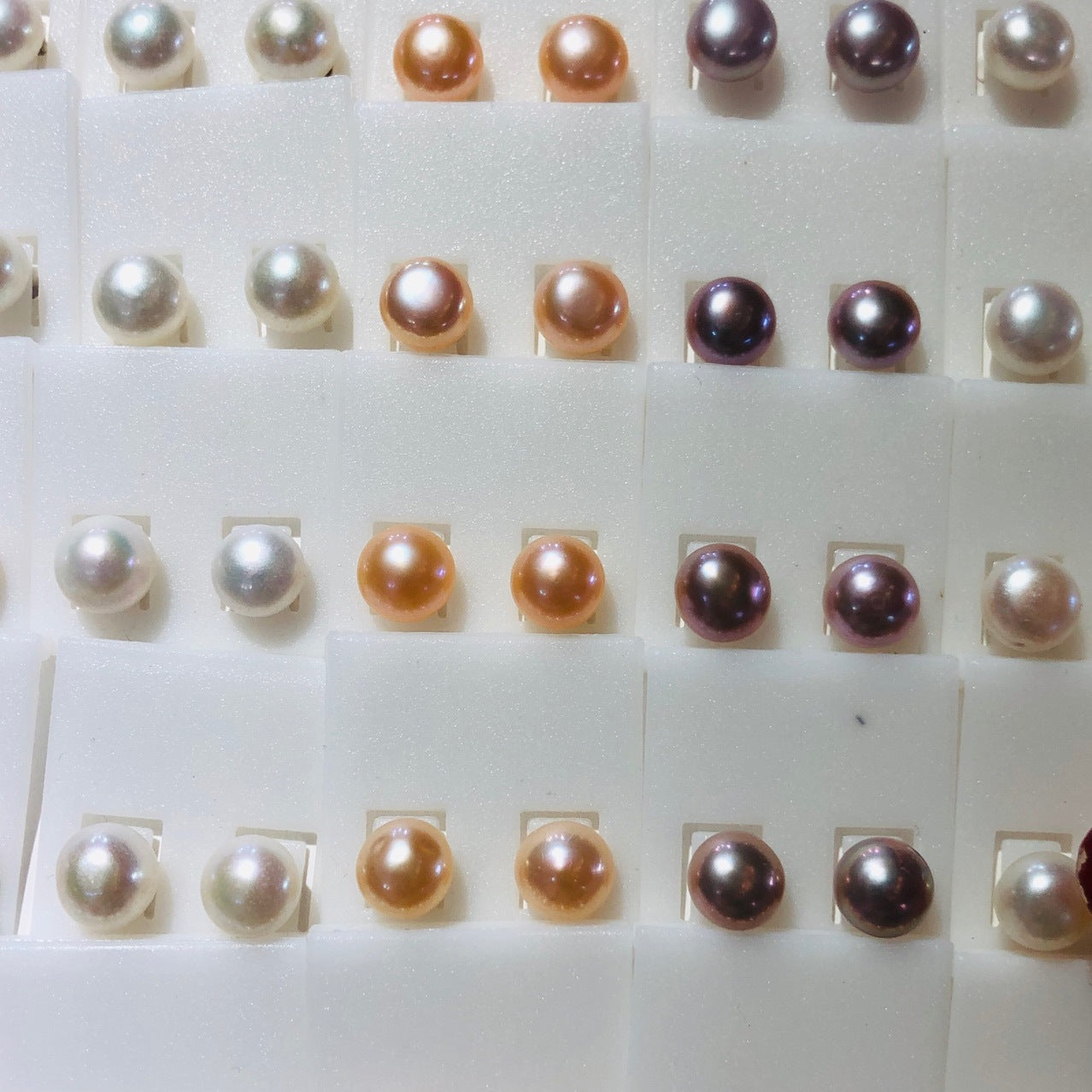 Freshwater Pearl Ear Near Round Sier Needle French Stud Earrings