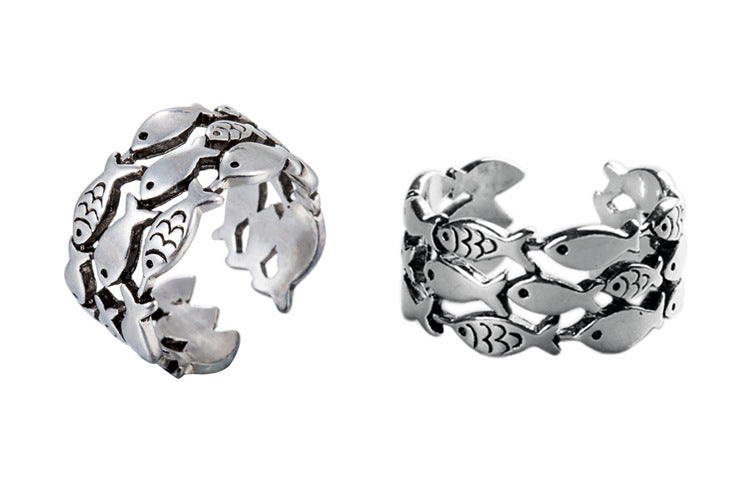 Mori Creative Small Fish Couple Fashion Rings