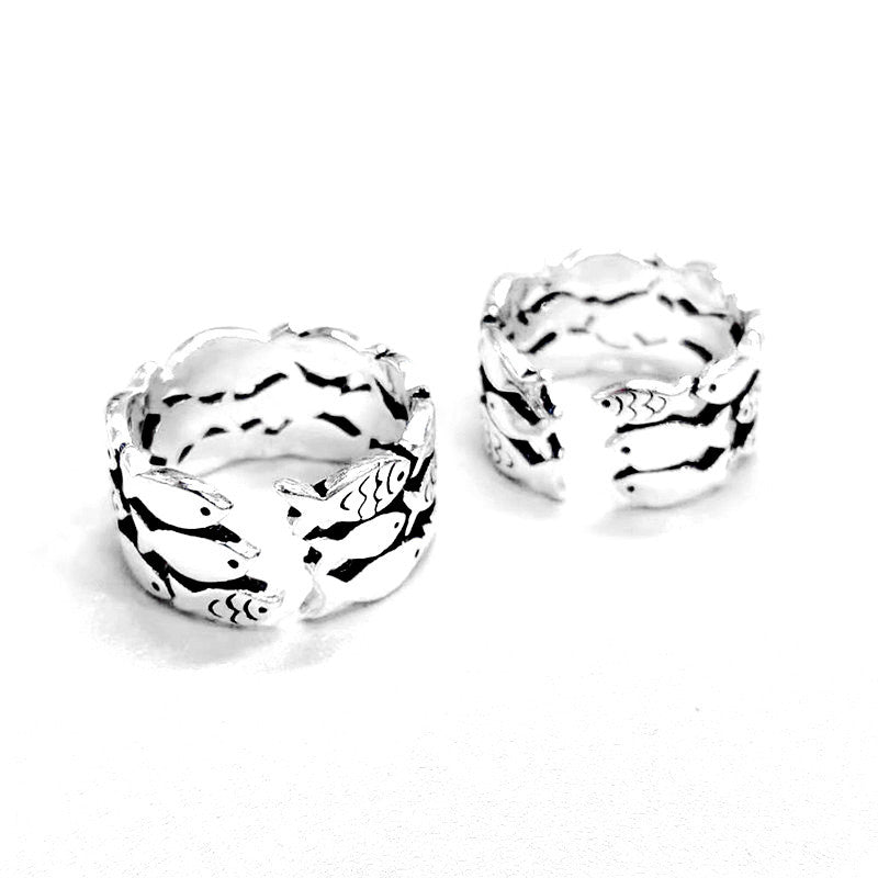 Mori Creative Small Fish Couple Fashion Rings