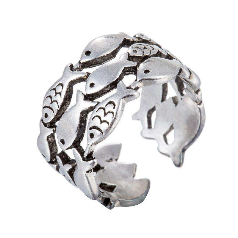 Mori Creative Small Fish Couple Fashion Rings