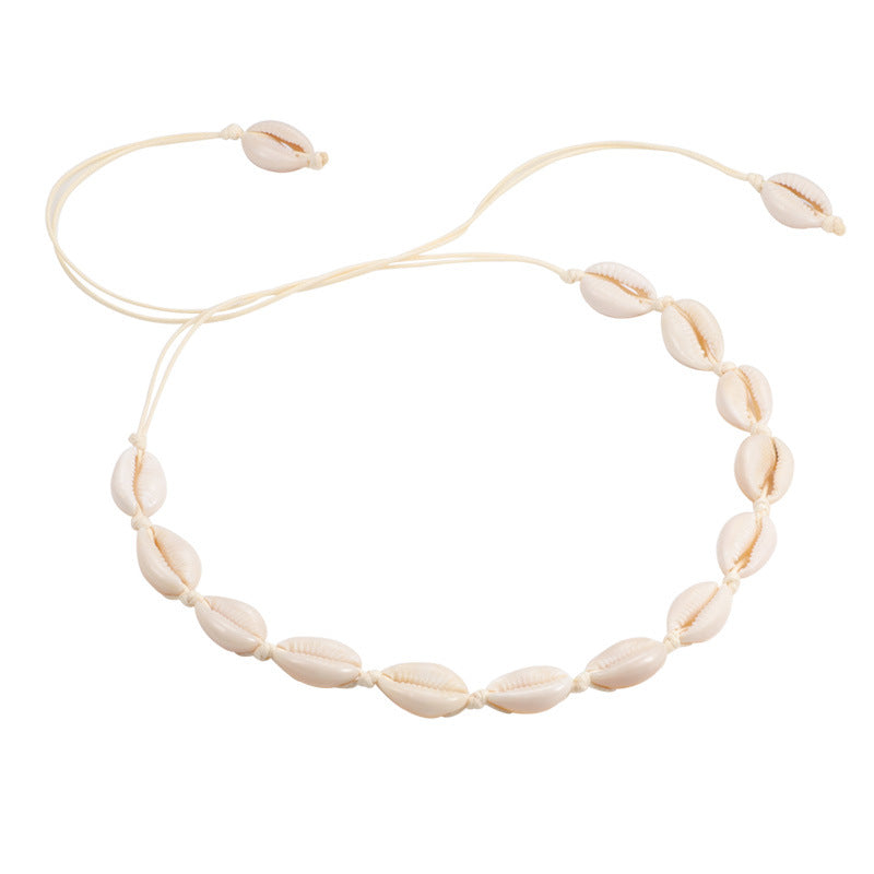 Fashion Shell Handmade Threading Adjustable Clavicle Necklaces