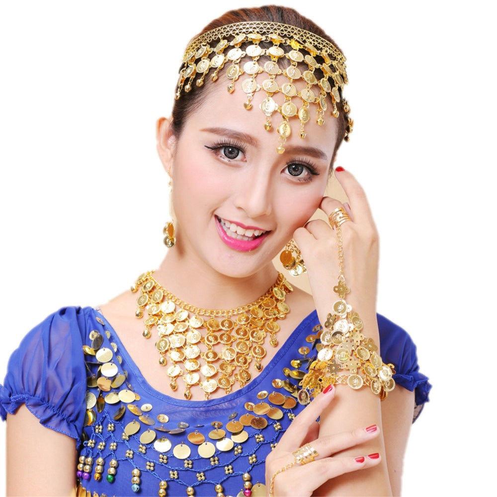 Dance Performance Hairpin Headdress Belly Dancing Jewelry Set