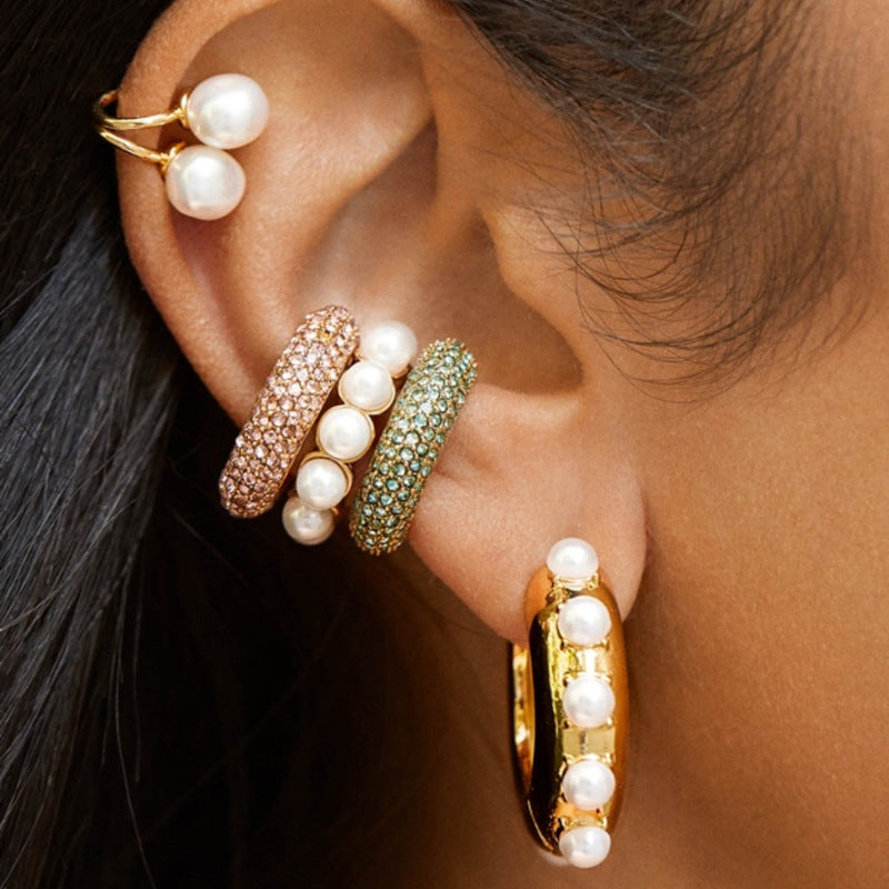 Simplicity Ear Clip Female Type Alloy Earrings