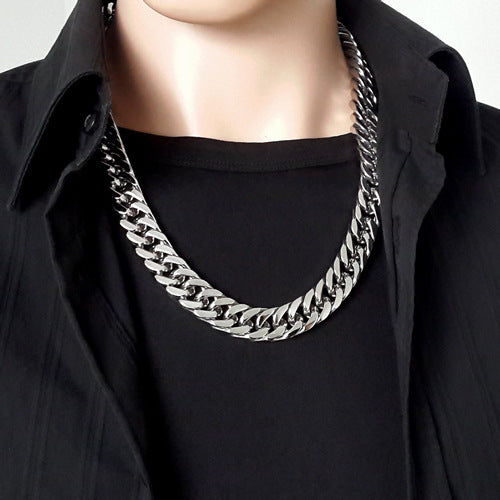 Women's & Men's Gold Single Chain Stainless Steel Grinding Necklaces