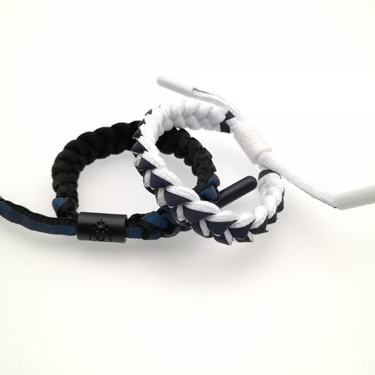 Shoelace Woven Holographic Reflective Couple Small Bracelets