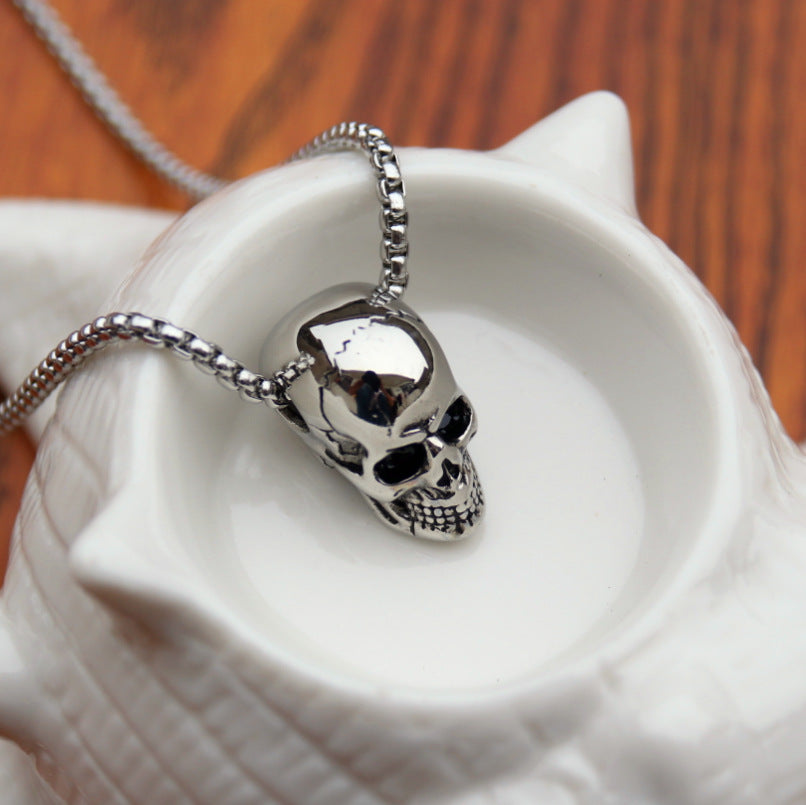 Men's Ornament Fashion Titanium Steel Skull Hip Hop Necklaces