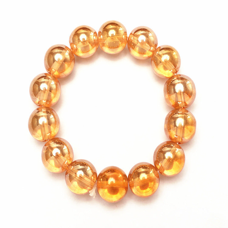 Imitation Amber Gold Color Crystal Online Bracelets