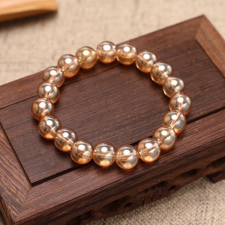 Imitation Amber Gold Color Crystal Online Bracelets