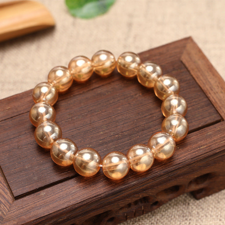 Imitation Amber Gold Color Crystal Online Bracelets