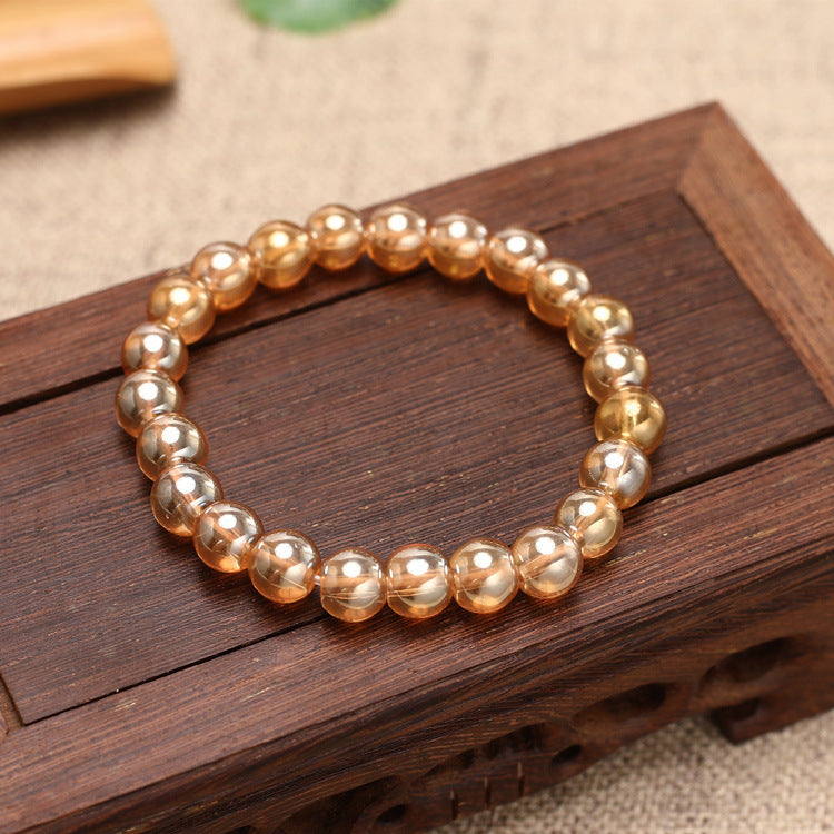 Imitation Amber Gold Color Crystal Online Bracelets