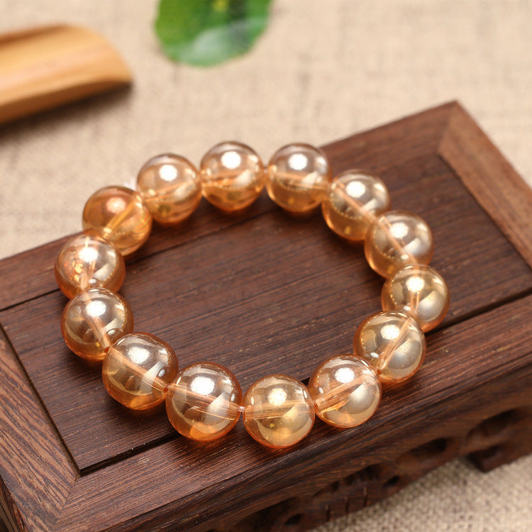 Imitation Amber Gold Color Crystal Online Bracelets