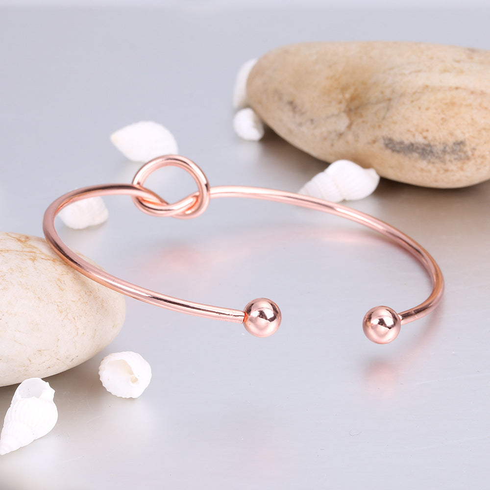 Stainless Steel Open Knotted Love Alloy Bracelets