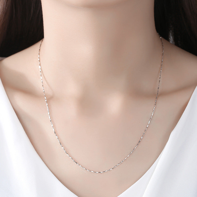 Fashion Sier Clavicle Chain Single Extension Necklaces