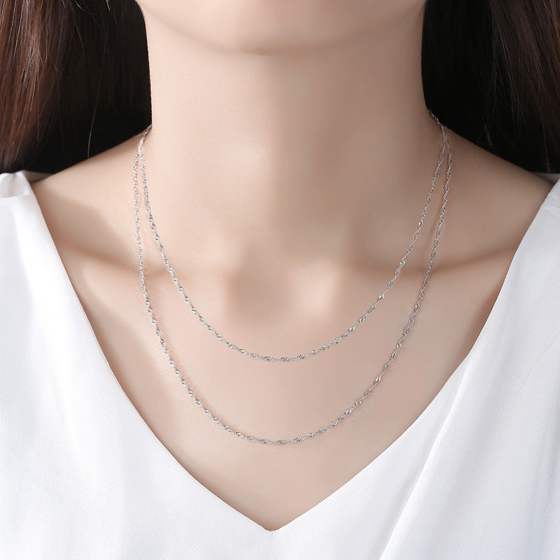 Fashion Sier Clavicle Chain Single Extension Necklaces