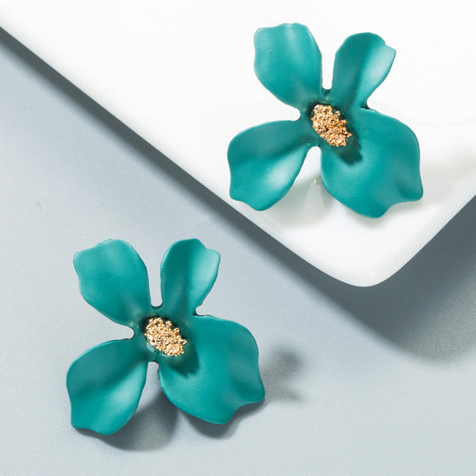 Exaggerated Fashion Dignified Flowers Alloy Fresh Earrings