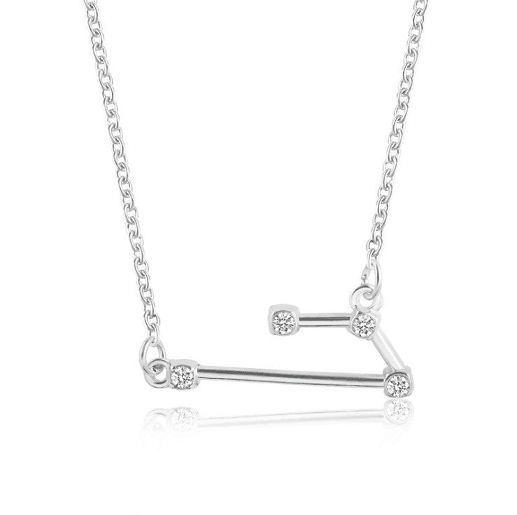 Twee Constellation Diamond Card Clavicle Chain Necklaces