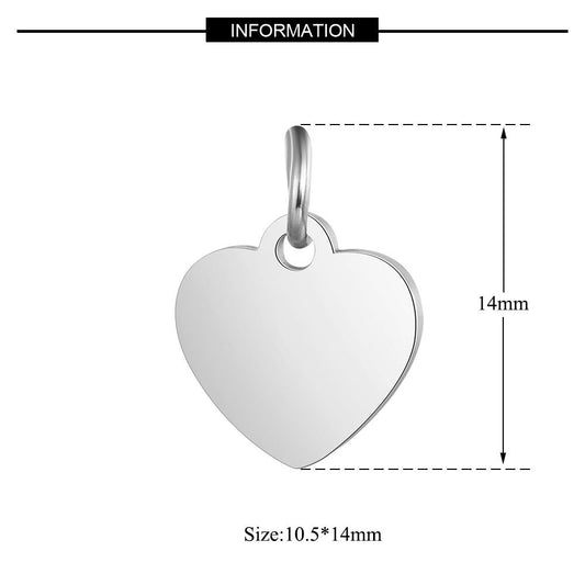 Polish Love Heart Small Titanium Ornament Accessories Pendants
