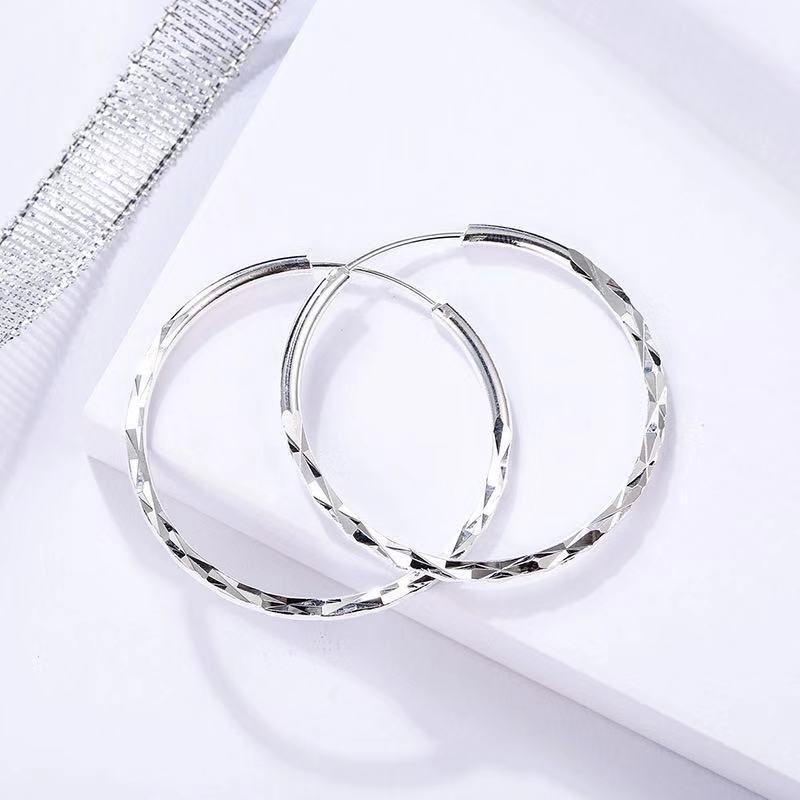 Accessories Gold-plated Diameter Inch Large Circle Exaggerated Geometric Earrings