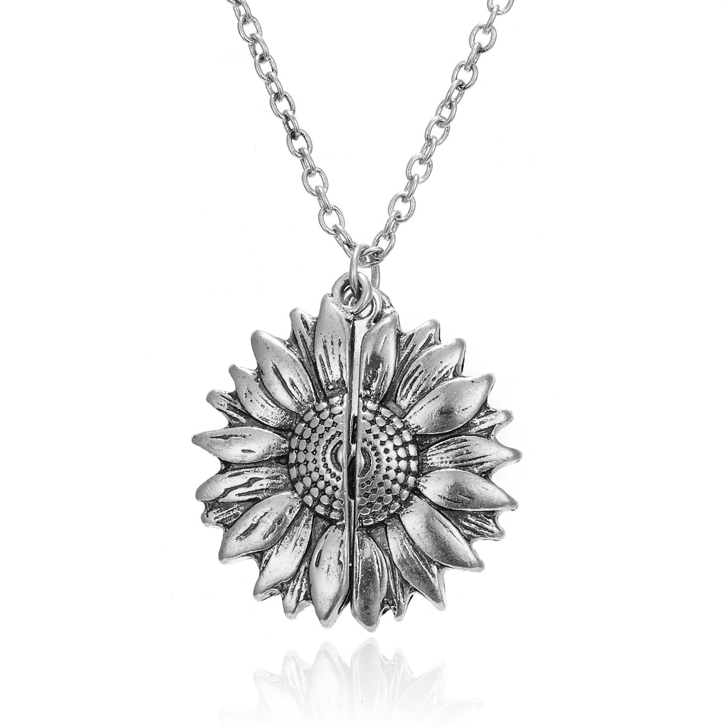 Creative Open Sunflower Fashion Letter Ornament Necklaces