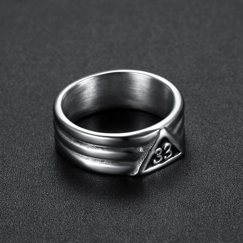 Women's & Men's Steel Arabic Digital Modeling Titanium Simple Rings