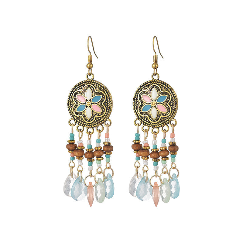 Color Bohemian Water Drop Your Daisy Earrings