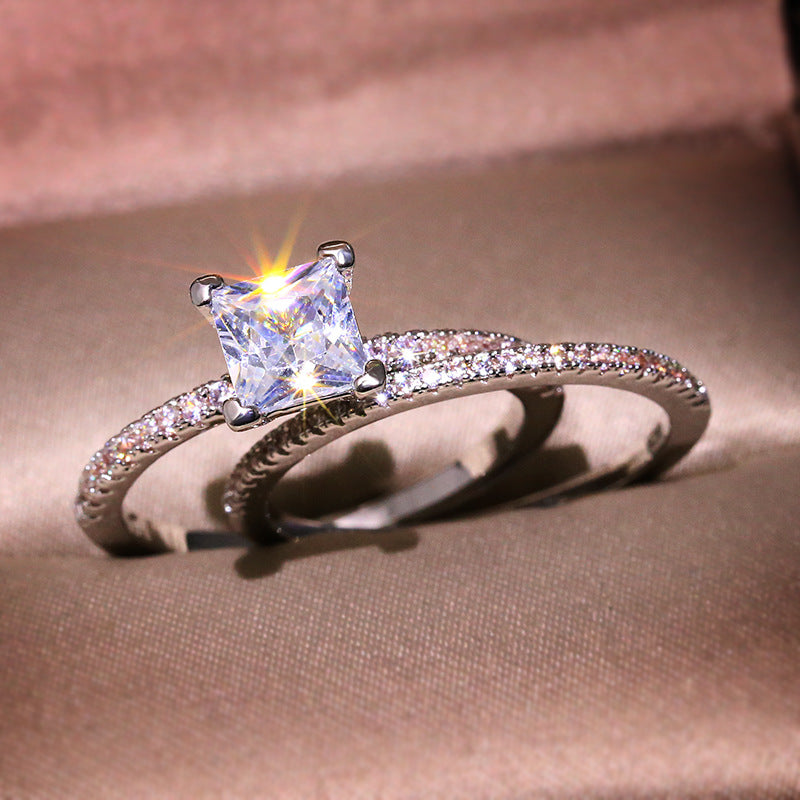 Cool Trendy Comfortable Popular White Zircon Ring