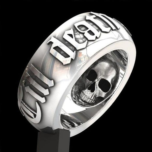 Creative To Die Forever Skull Punk Rings