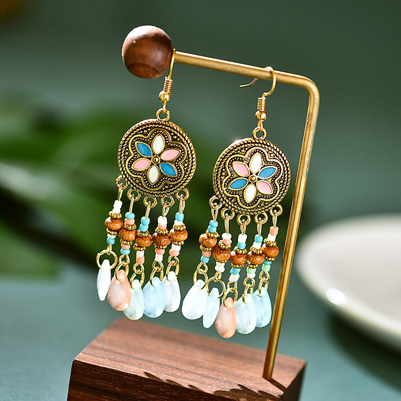 Color Bohemian Water Drop Your Daisy Earrings