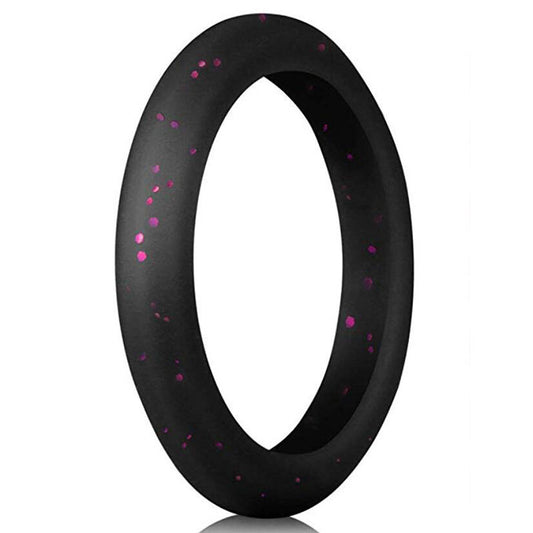 Women's Personalized Silica Gel Wide Single Silicone Rings
