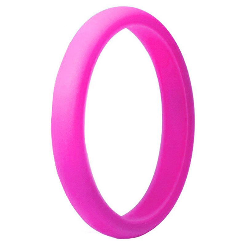 Women's Personalized Silica Gel Wide Single Silicone Rings