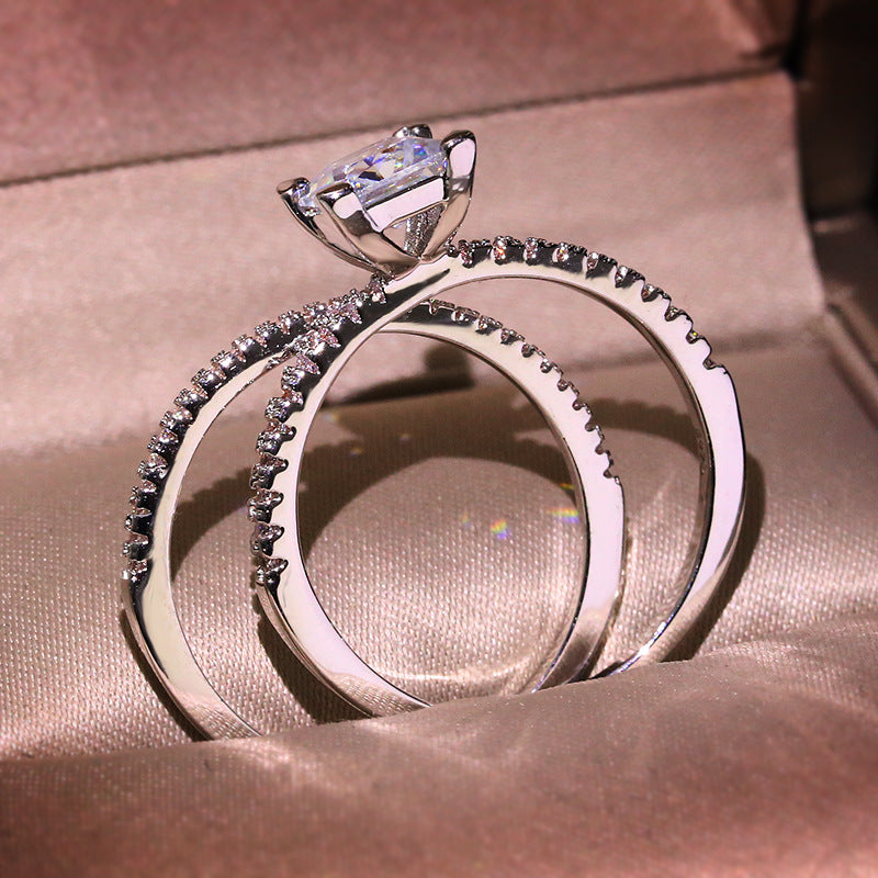 Cool Trendy Comfortable Popular White Zircon Ring