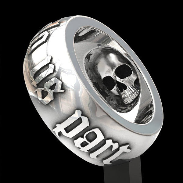Creative To Die Forever Skull Punk Rings