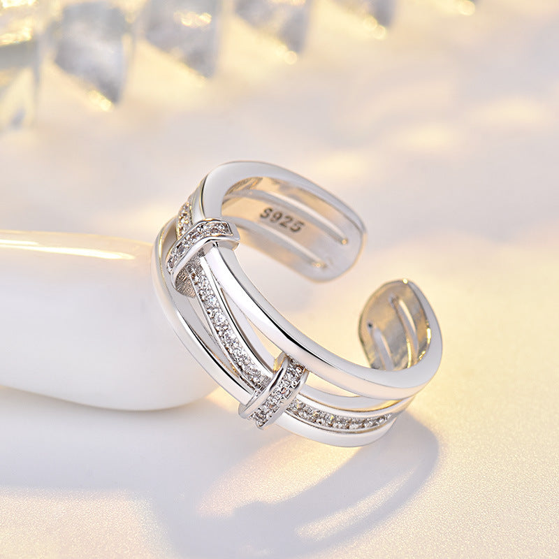 Cold Fashion Elegant Design Full Diamond Ring