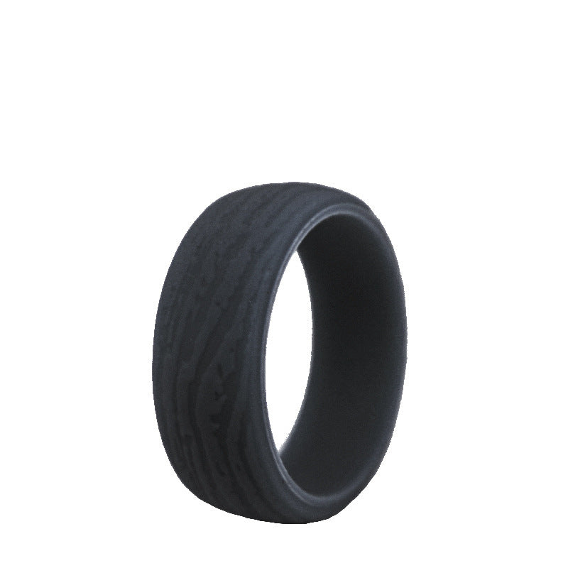 Men's Pretty Bark Pattern Sports Ornament Rings